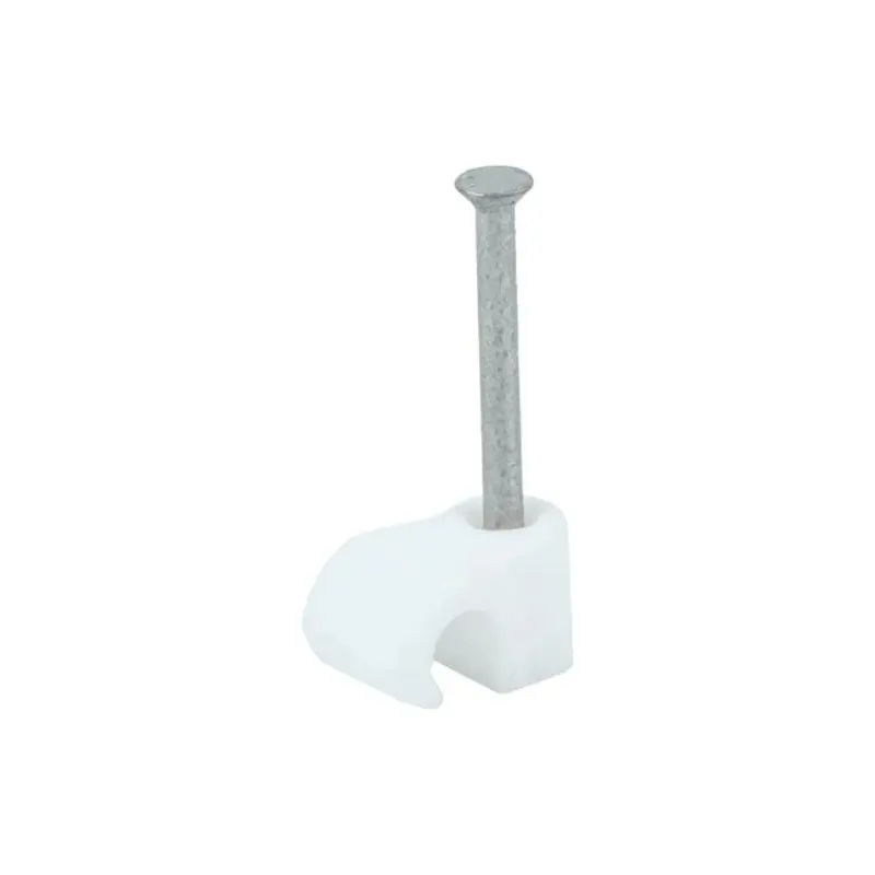 TIMCO Round Cable Clips White - To fit 3.5mm - Pack of 100 Pieces