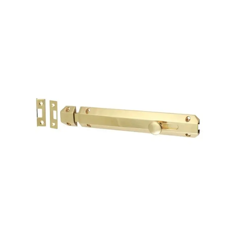 TIMCO Architectural Flat Section Bolt Polished Brass - 210 x 35mm