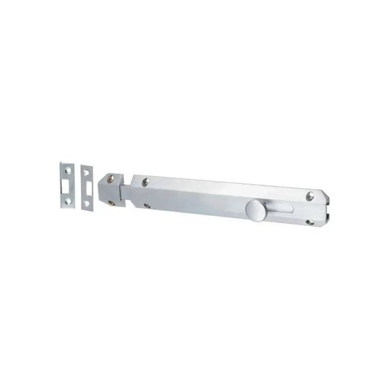 TIMCO Architectural Flat Section Bolt Satin Chrome - 210 x 35mm