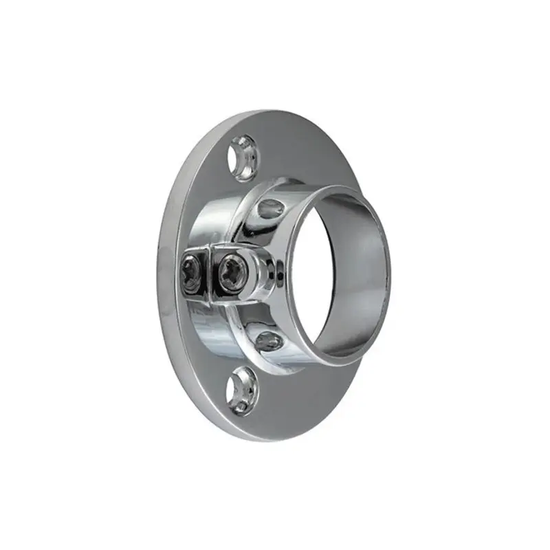 TIMCO Locking End Socket For Round Tube Polished Chrome - 25mm - Pack of 2 Pieces