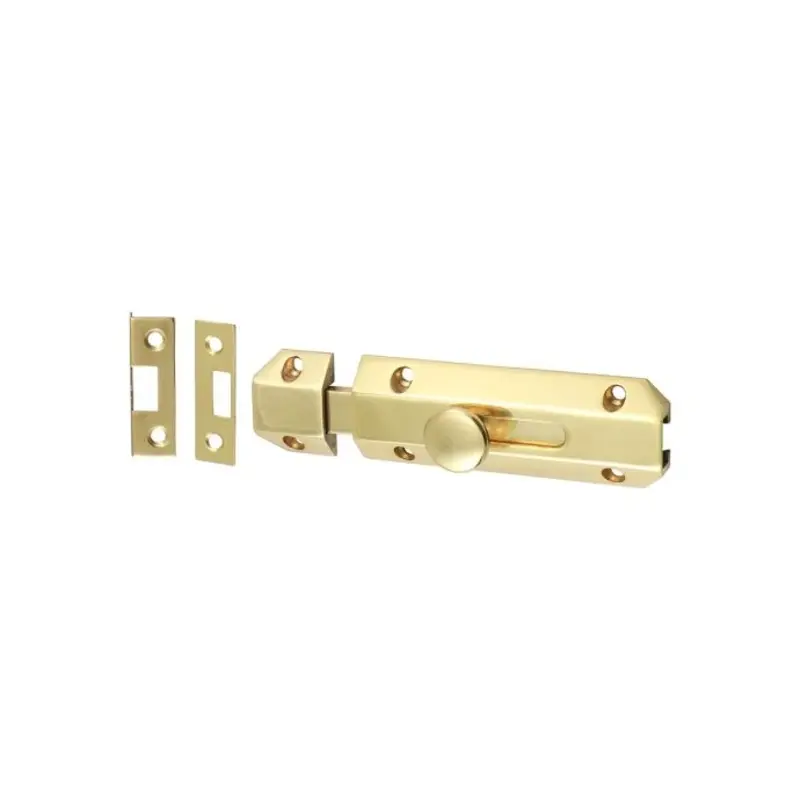TIMCO Architectural Flat Section Bolt Polished Brass - 100 x 35mm