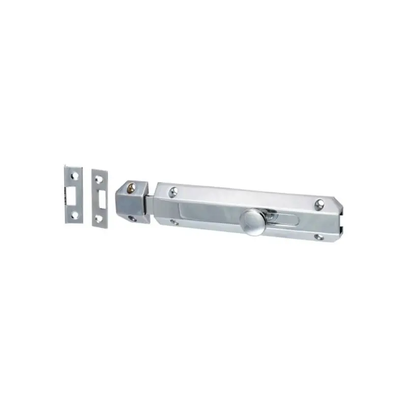TIMCO Architectural Flat Section Bolt Polished Chrome - 150 x 35mm
