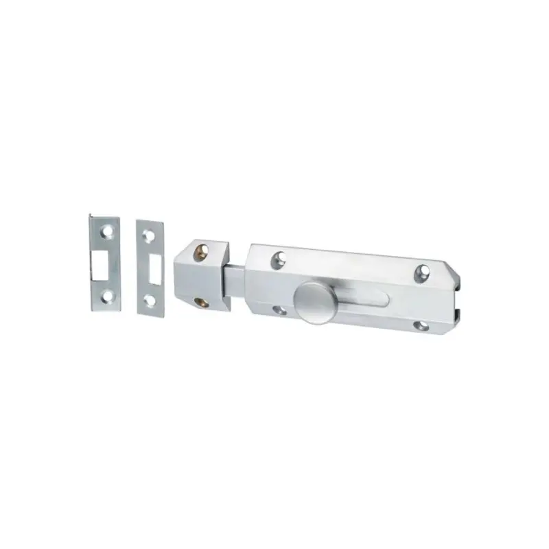 TIMCO Architectural Flat Section Bolt Satin Chrome - 100 x 35mm