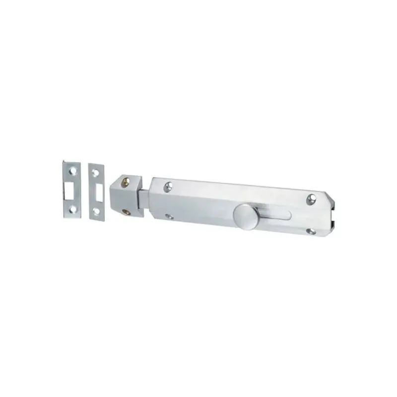 TIMCO Architectural Flat Section Bolt Satin Chrome - 150 x 35mm