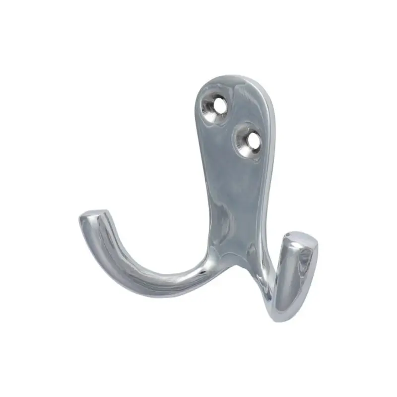 TIMCO Double Robe Hook Polished Chrome - 47 x 24mm