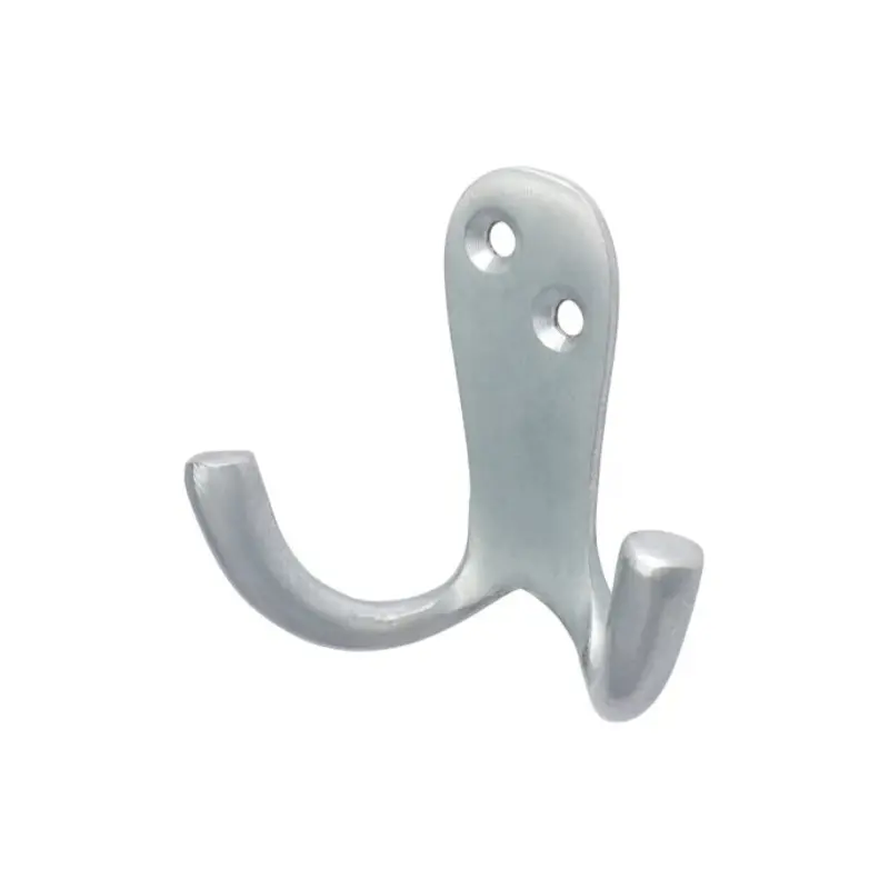 TIMCO Double Robe Hook Satin Chrome - 47 x 24mm