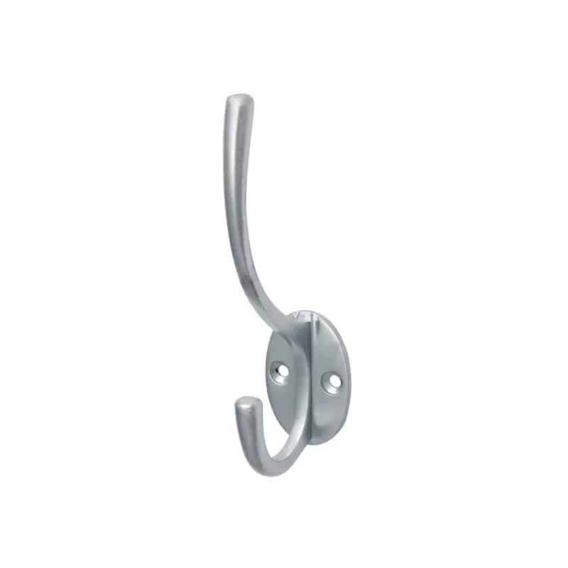 TIMCO Hat & Coat Hook Satin Chrome - 125 x 32mm