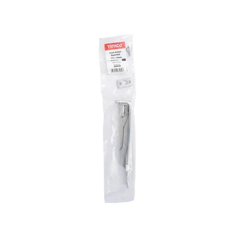 TIMCO Lever Action Flush Bolt Satin Chrome - 200 x 19mm