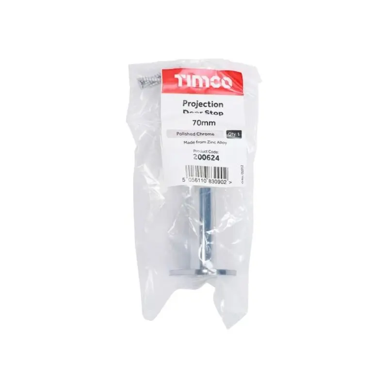 TIMCO Projection Door Stop Polished Chrome - 70mm