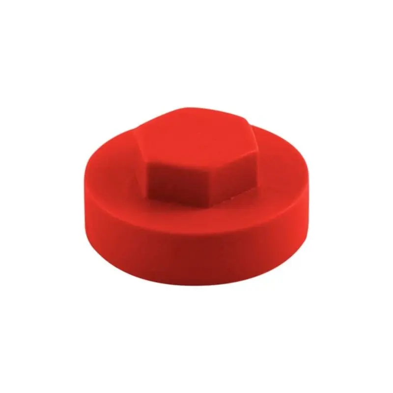TIMCO Hex Head Cover Caps Poppy Red - 19mm - Pack of 1000 Pieces