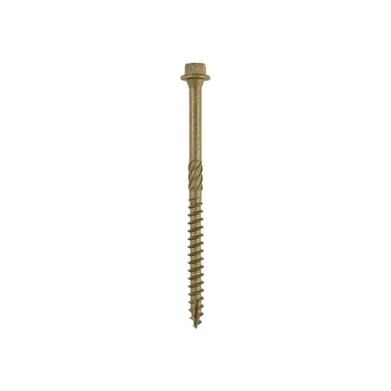 TIMCO Timber Screws Hex Flange Head Exterior Green - 6.7 x 175 - Pack of 50 Pieces