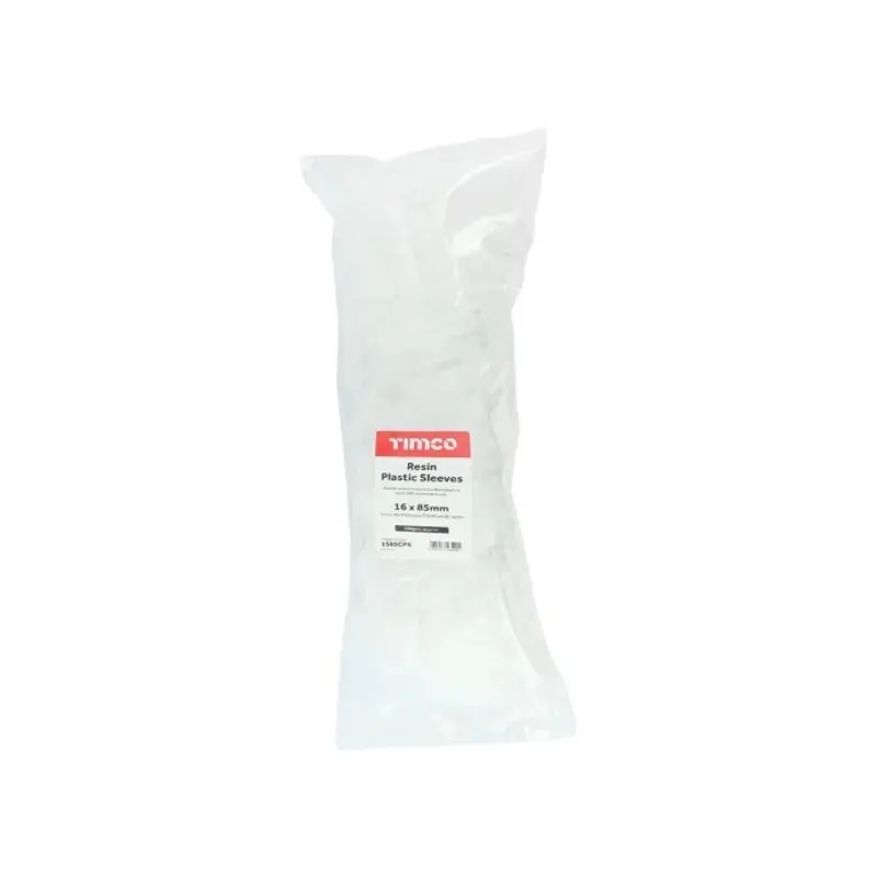 TIMCO Chemical Anchor Resin Plastic Sleeves - 16 x 85 - Pack of 100 Pieces