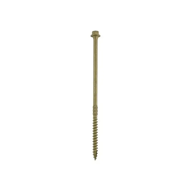 TIMCO Timber Screws Hex Flange Head Exterior Green - 6.7 x 150 - Pack of 4 Pieces