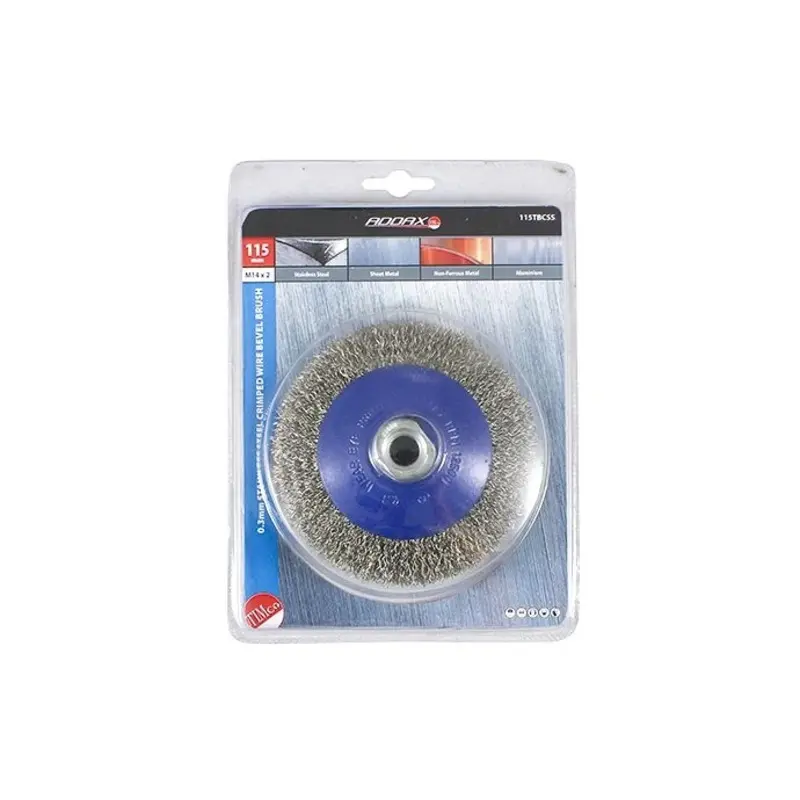 TIMCO Angle Grinder Bevel Brush Crimped Stainless Steel - 115mm