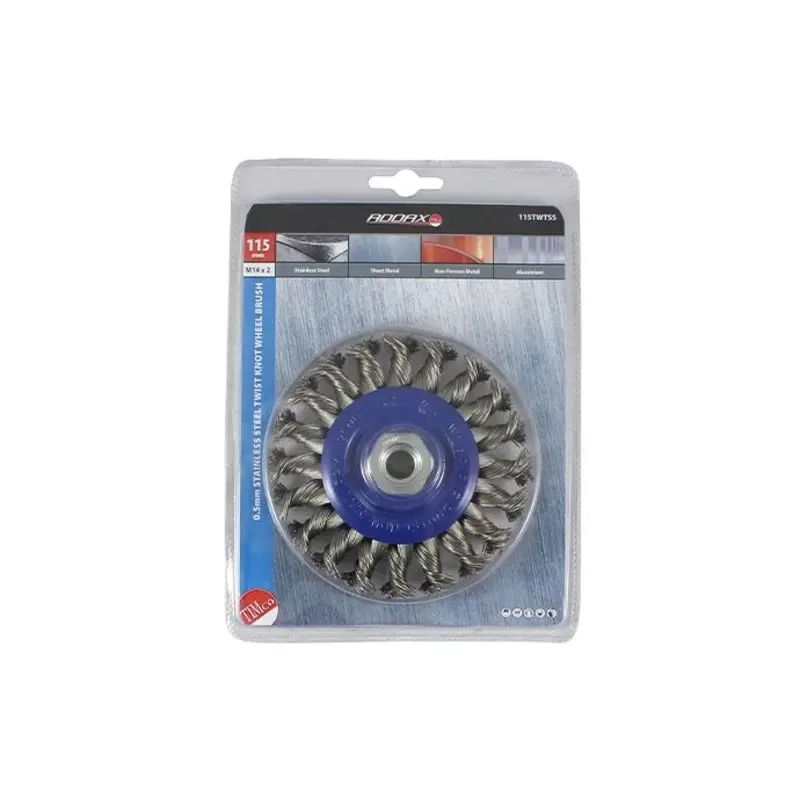 TIMCO Angle Grinder Wheel Brush Twisted Knot Stainless Steel - 115mm