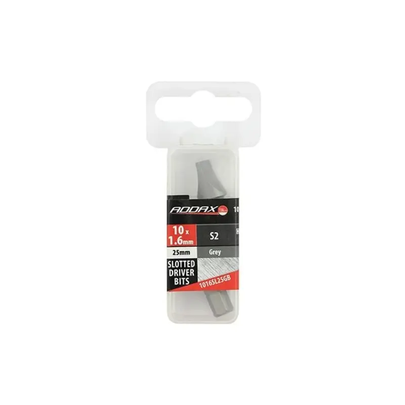 TIMCO Slotted Driver Bit S2 Grey - 10.0 x 1.6 x 25 - Pack of 2 Pieces