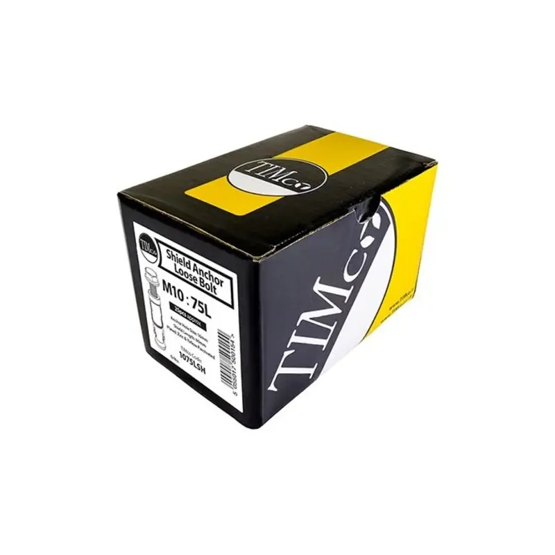 TIMCO Shield Anchors Loose Bolt Gold - M8:25L - Pack of 50 Pieces