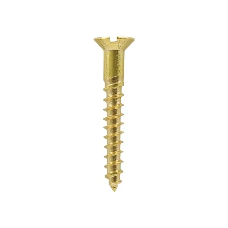 TIMCO Solid Brass Countersunk Woodscrews - 8 x 1 1/2 - Pack of 200 Pieces