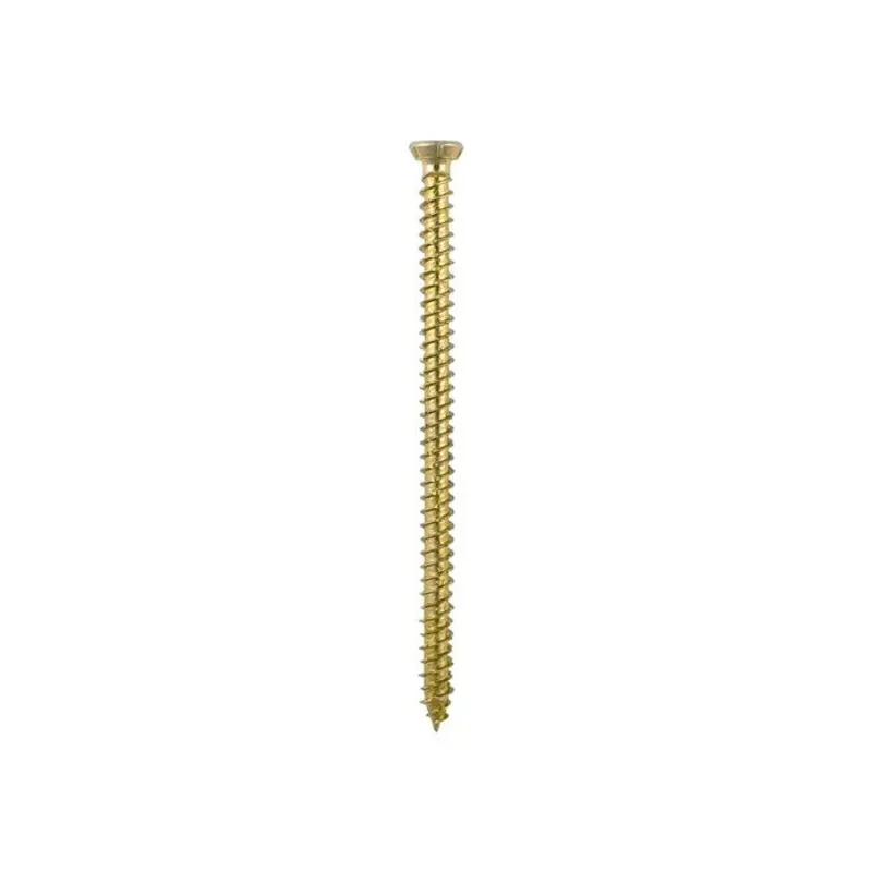 TIMCO Concrete Screws Flat Countersunk Gold - 7.5 x 100 - Pack of 100 Pieces