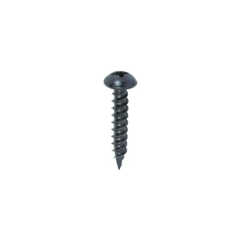 TIMCO Twin-Threaded Round Head Black Woodscrews - 10 x 1 - Pack of 200 Pieces
