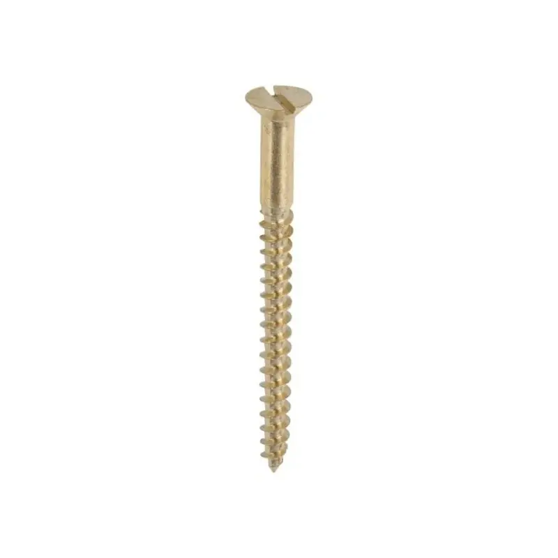 TIMCO Solid Brass Countersunk Woodscrews - 8 x 2 - Pack of 200 Pieces