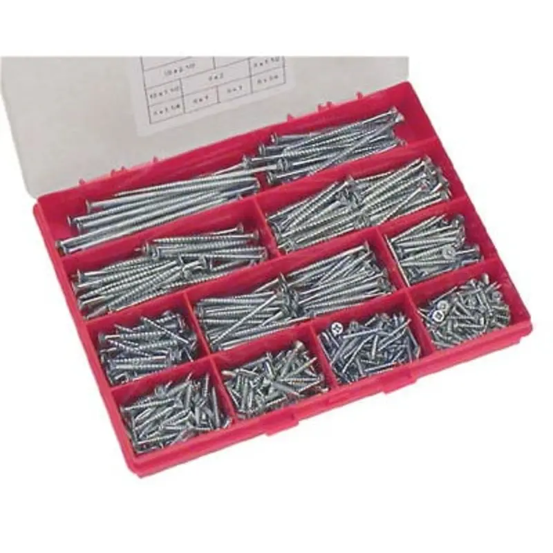 Select Twinthread Wood Screw Kit No6-No10 Zinc Plated 500 Piece