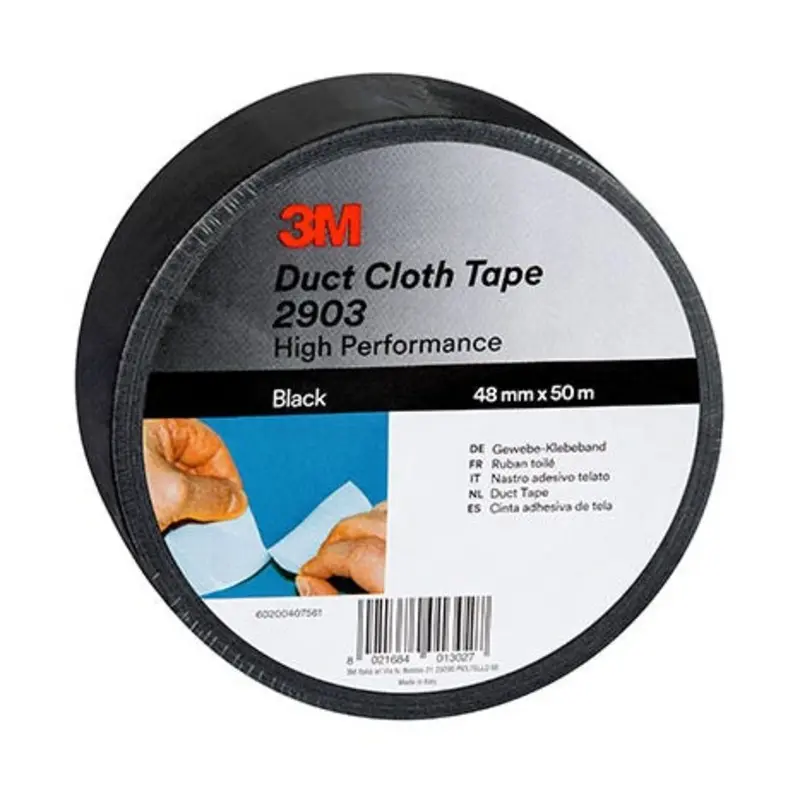 Scotch 48mm x 50m Black Scotch Duct Cloth Tape 2903