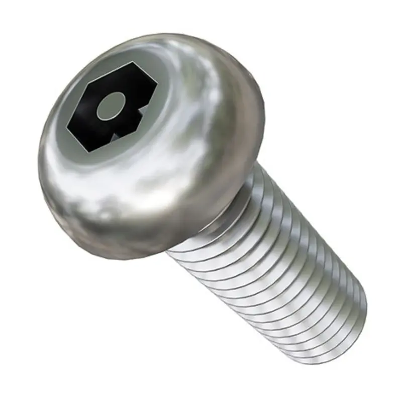 TR Fastenings M6 x 20 Button Head Pin Hexagon Drive Security Screw - Pack of 100