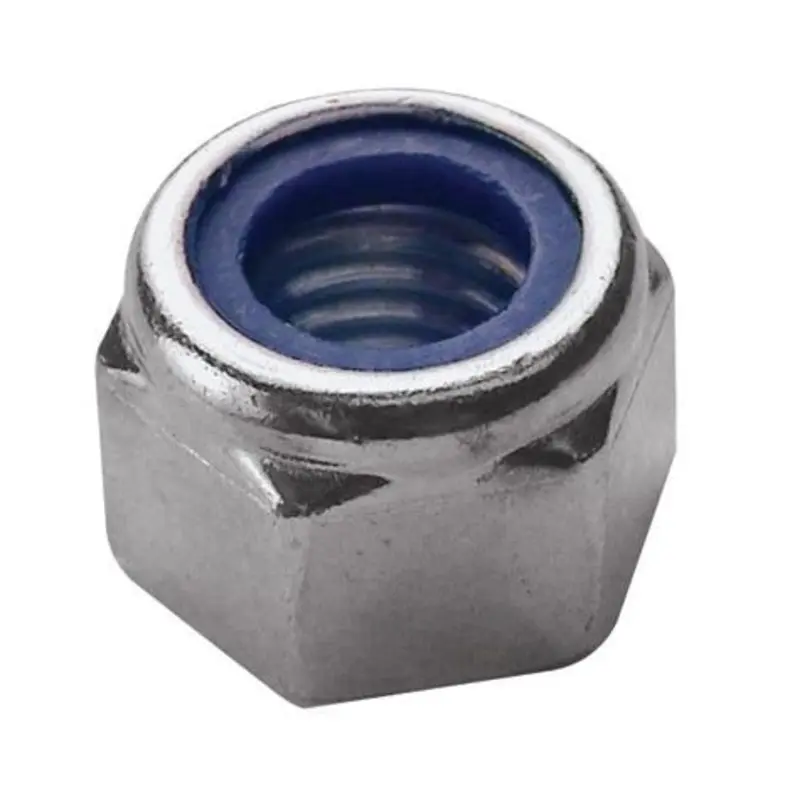 Select M8 Nylon Insert Nut Type 'P' Zinc Plated - Pack of 100