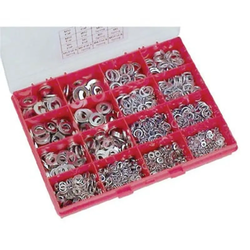 Select Kit A2 Stainless Steel M3 To M12 1500 Piece Flat&Spring Washer