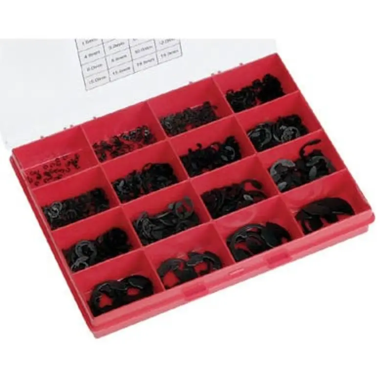 Select E' Clips Metric Kit 1.5 to 19 Black Finish 750 Pieces