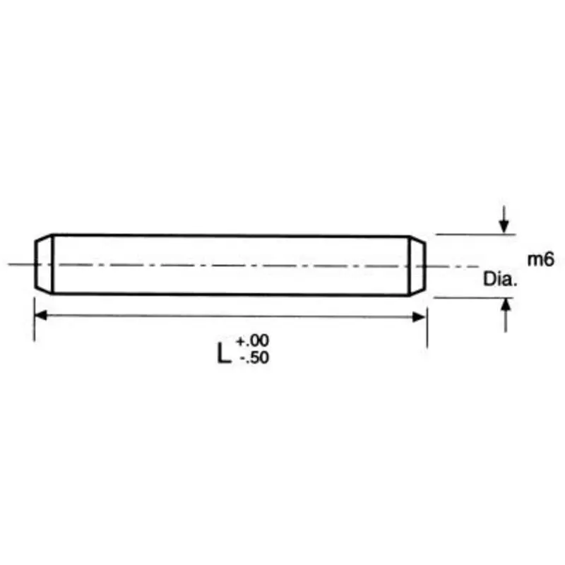 Boneham 10 x 100mm Dowel Pins Hardened & Ground Din 6325 - Pack of 50