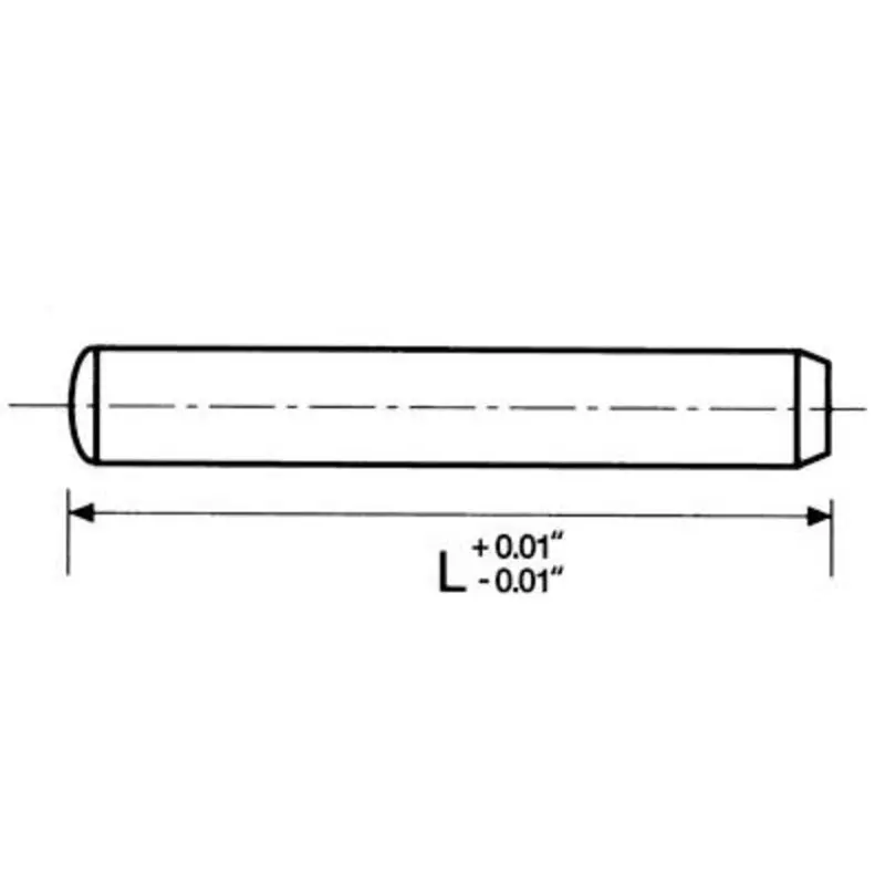 Boneham 1/2 x 3 1/2 Dowel Pins Hardened & Ground Ansi B18.8.2 1978 - Pack of 25