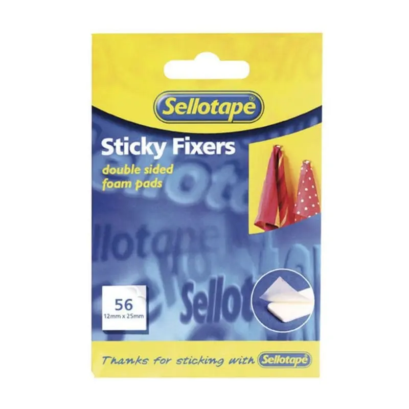 Sellotape 12 x 25mm Sellotape Sticky Fixers - Pack of 56