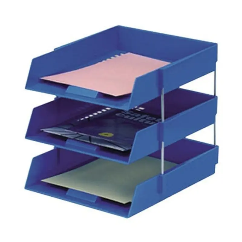 Q-Connect Letter Tray Plastic Blue