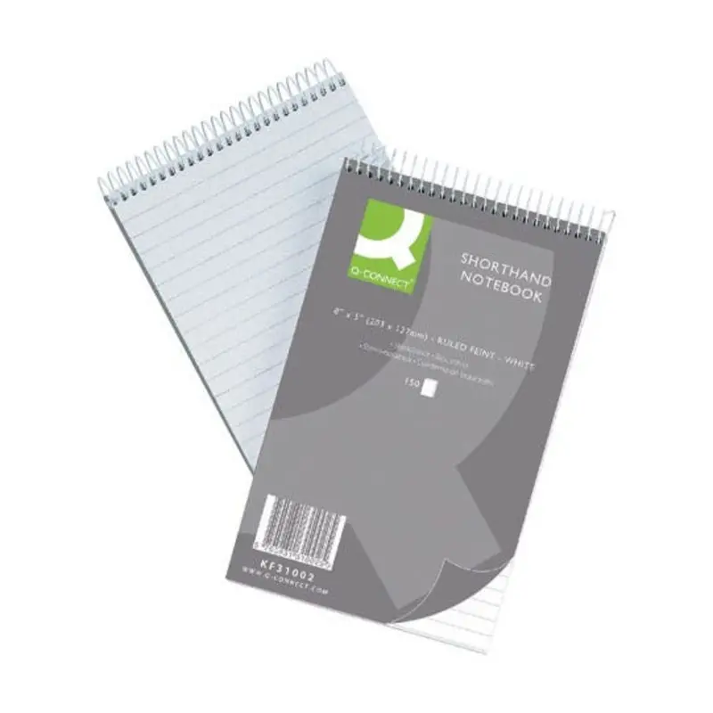 Q-Connect White Short Hand Notebook 80 Sheet - Pack of 20