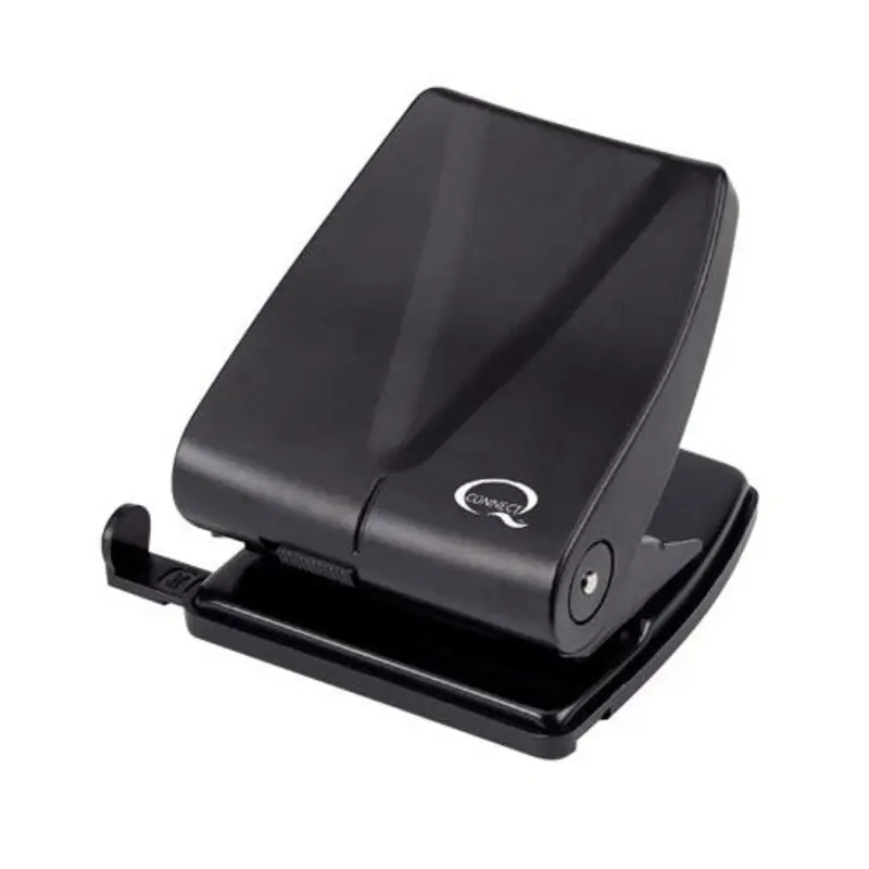 Q-Connect Medium Duty Hole Punch Black