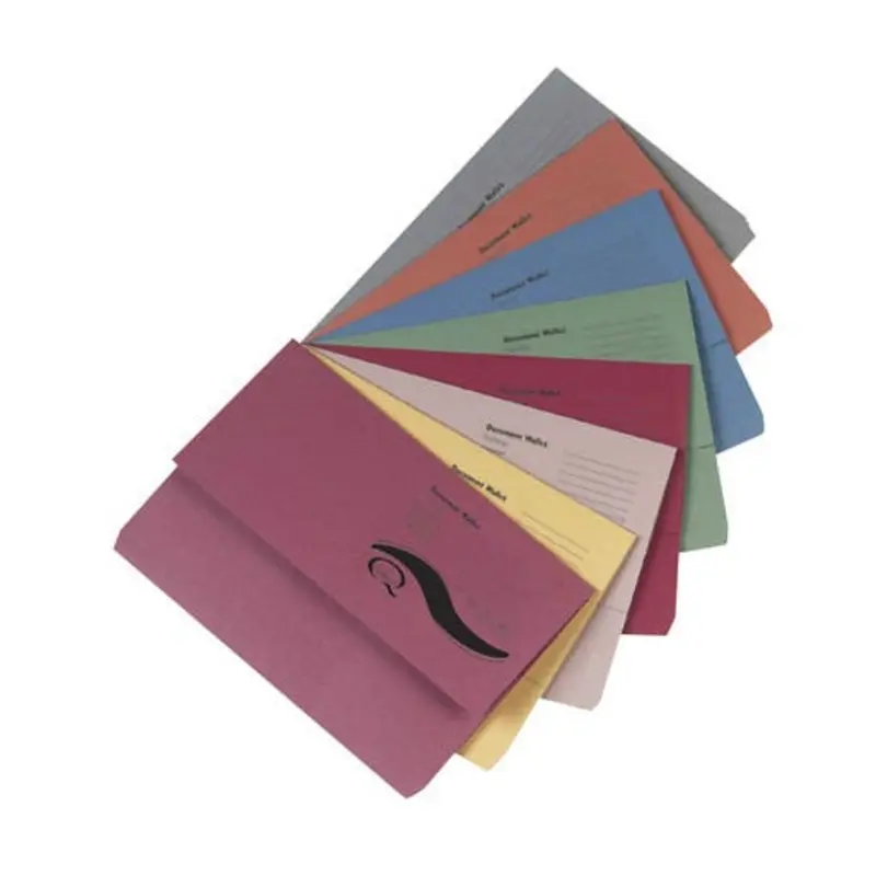 Q-Connect Fc Blue Document Wallet - Pack of 50