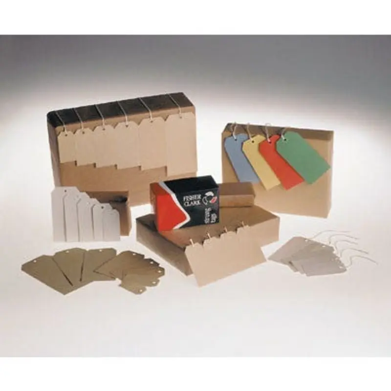 Select 60 x 120mm Card Tags Strung Box of 1000