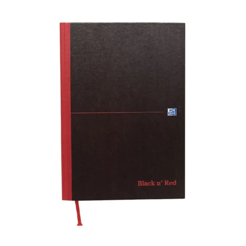 Black n' Red A4 Book Index 192 Page Casebound