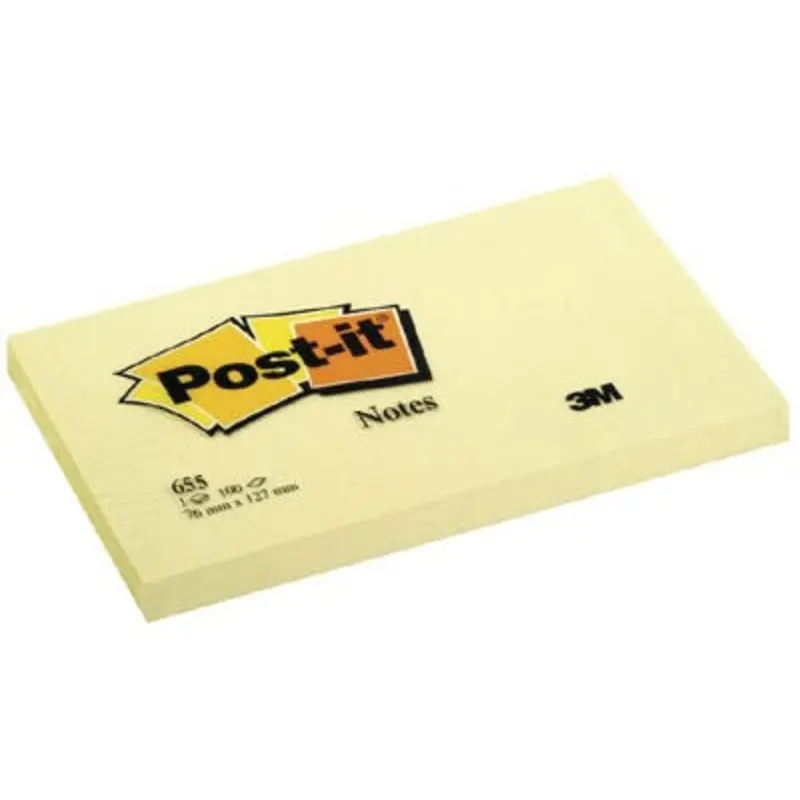 Post-it 76 x 127mm Canary Yellow Pads - Pack of 12