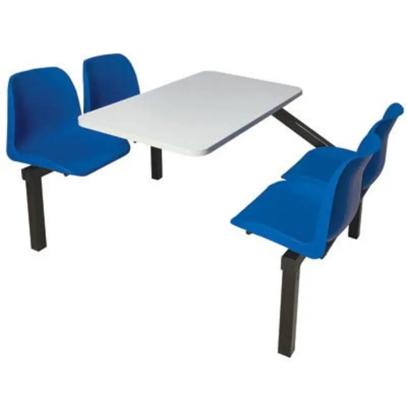 QMP 725 x 1690 x 1040 4 Seat Single Entry Canteen Furniture