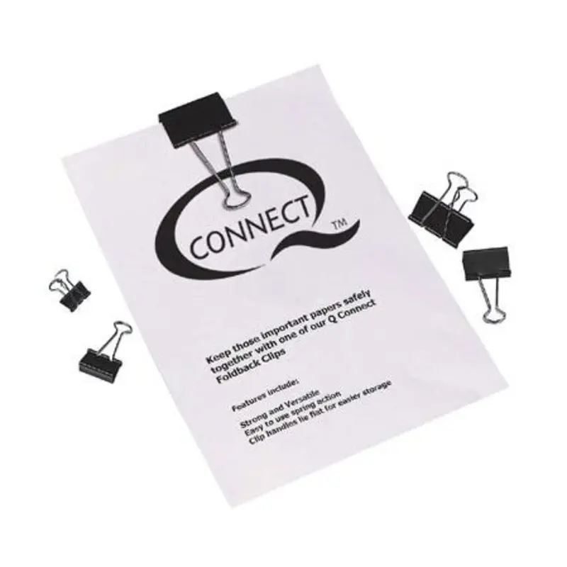 Q-Connect 25mm Foldback Clip - Pack of 10