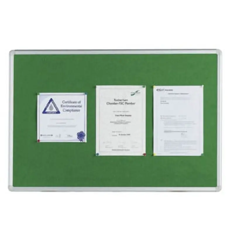 Q-Connect 1200 x 900mm Aluminium Framed Green Noteboard