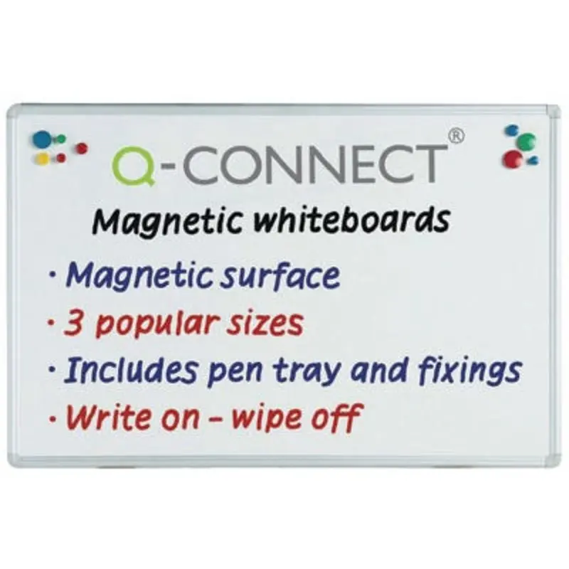 Q-Connect 1200 x 900mm Magnetic Whiteboard
