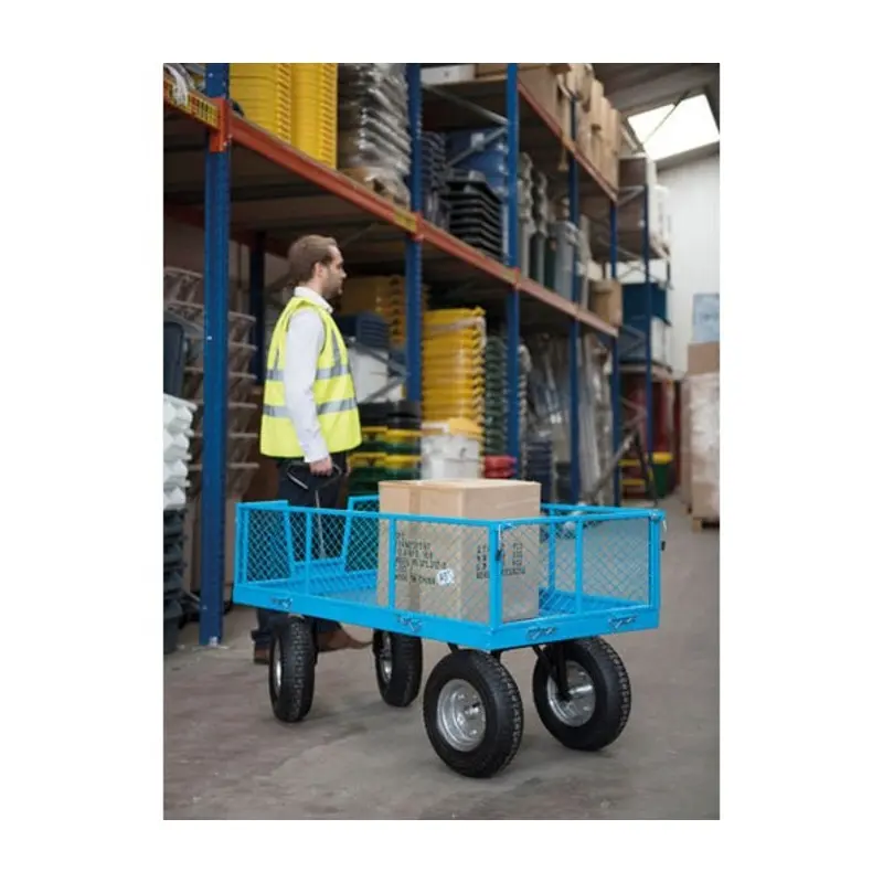 Pro-Source Platform Truck With Mesh Sides And Base