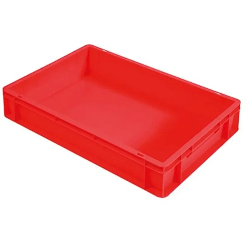 Barton Storage 600 x 400 x 220mm 42 Ltr Euro Container Red - Pack of 2