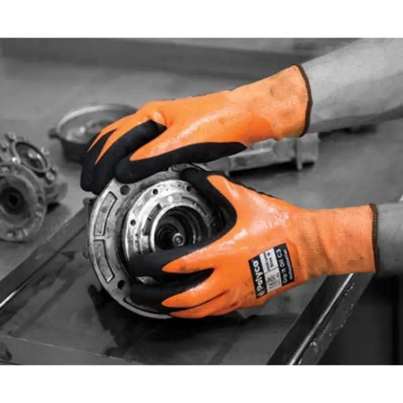 Polyco Grip-It Nitrile Safety Gloves - Orange  | MSC Industrial Supply Co.