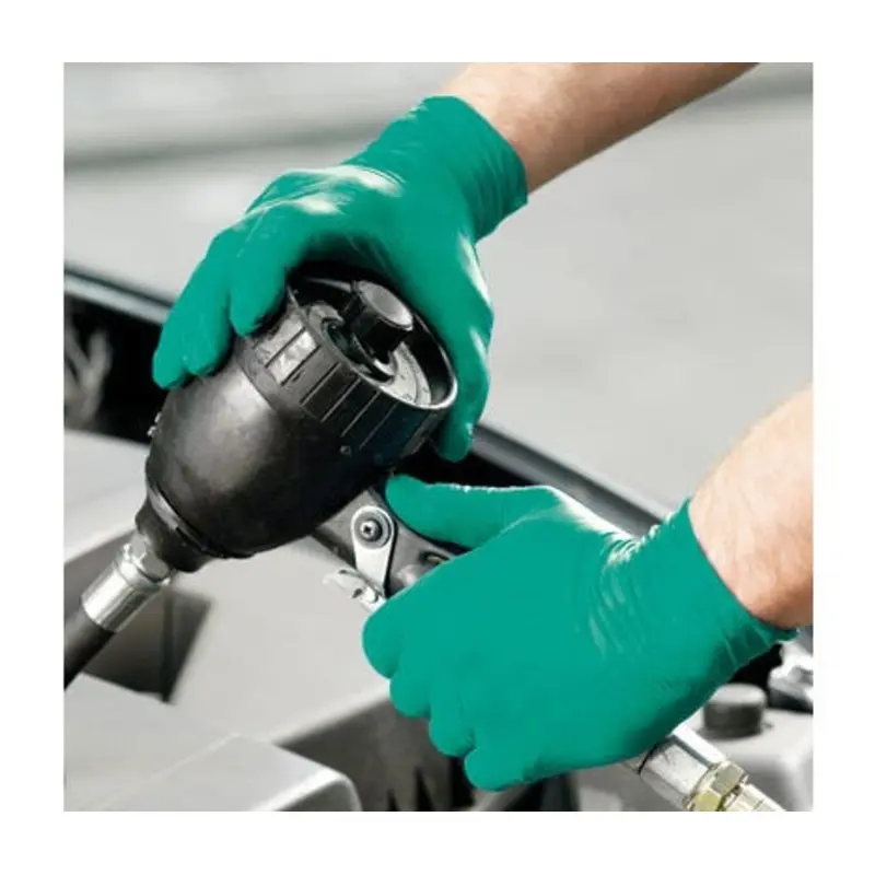 Ansell TNT 92-500 Powdered Nitrile Disposable Gloves - Green  | MSC Industrial Supply Co.