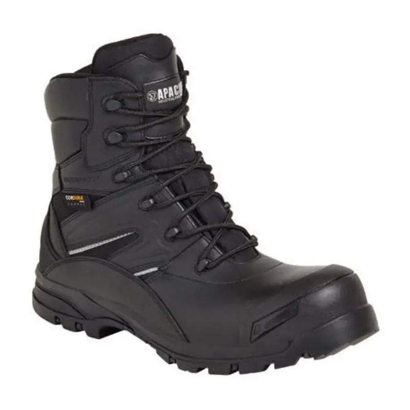 Apache Combat Safety Boots - Black  | MSC Industrial Supply Co.
